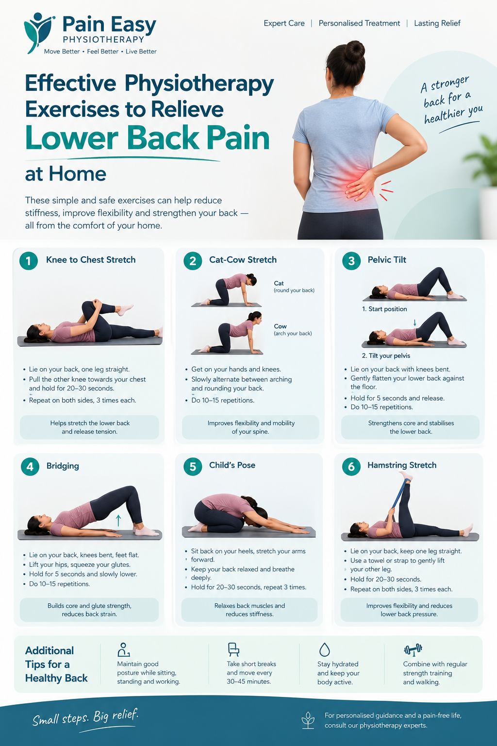 7 Effective Physiotherapy Exercises to Relieve Lower Back Pain at Home